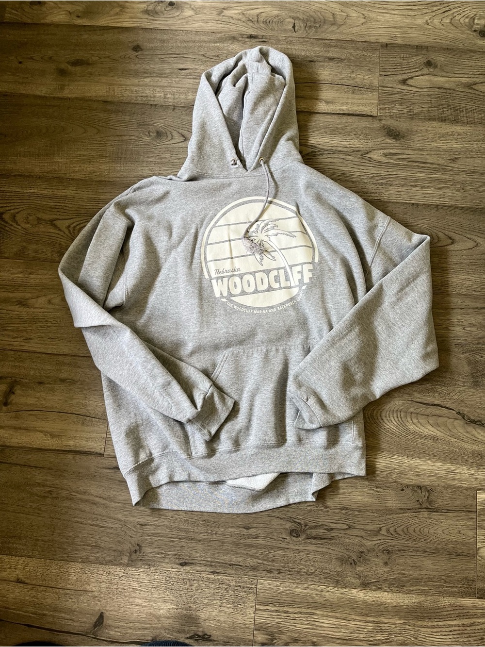 Jerzees Light Grey Hooded Sweatshirt